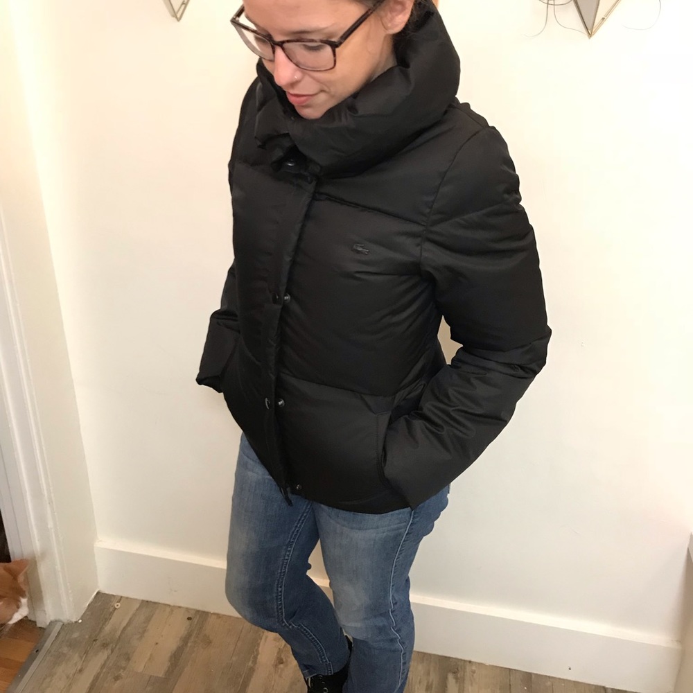 Lacoste black puffer down fill